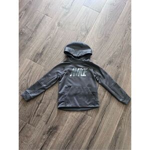 Nike toddler Boys Long Sleeve Gray Dri-Fit Hooded Pullover Size 5 T